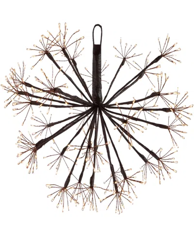 Northlight 12" Pre-lit Light Emitting Diode (led) Christmas Ball Decoration Warm Lights In Brown