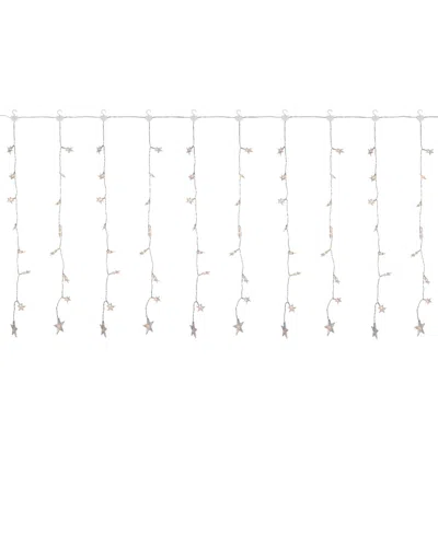 Northlight 120 Count Led Warm Curtain Christmas Lights With 7.5' Wire In Clear