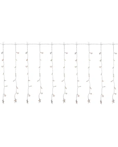 Northlight 120-count Led Stars Curtain Christmas Lights In White
