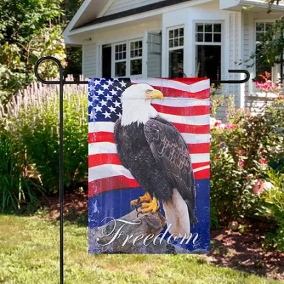 Northlight 12.5" Freedom Bald Eagle Outdoor Garden Flag In Multi