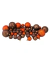 Northlight 125ct Chocolate Brown And Burnt Orange Shatterproof 4-finish Christmas Ornaments In Brown