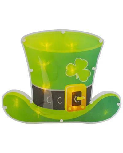 Northlight 12.5in Led Lighted Irish St. Patrick's Day Leprechaun Window Silhouette In Green