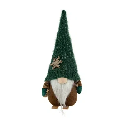 Northlight 12.5in Skiing With Green Knit Hat Christmas Decoration Christmas Gnome In Multi