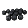 Northlight 12ct Black Shatterproof 4-finish Christmas Ball Ornaments 4" In Black