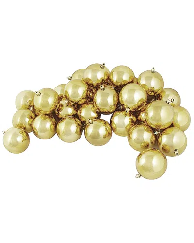 Northlight 12ct Champagne Gold Shatterproof Shiny Uv-resistant Christmas Ball Ornaments