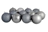 Northlight 12ct Gray Shatterproof 4-finish Christmas Ball Ornaments 4" In Gray