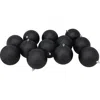 Northlight 12ct Jet Black Matte Shatterproof Christmas Ball Ornaments 4" In Black