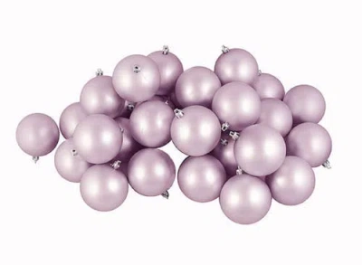 Northlight 12ct Lavender Shatterproof Matte Christmas Ball Ornaments 4" In Purple