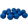 Northlight 12ct Lavish Blue Shatterproof Matte Christmas Ball Ornaments 4" In Blue