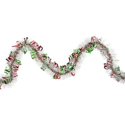 Northlight 12ft Ho Ho Ho Wrapped Tinsel Christmas Indoor Garland In Multi
