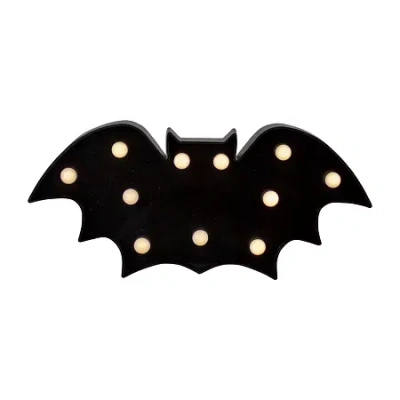 Northlight 12in Led Black Bat Marquee Lights