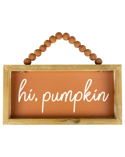 NORTHLIGHT NORTHLIGHT 12IN ORANGE HI PUMPKIN AUTUMN HARVEST WALL SIGN