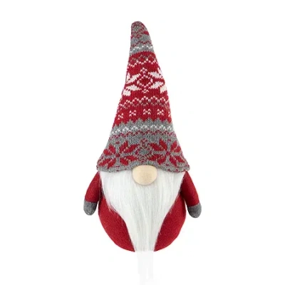 Northlight 12in Red And Gray Standing With Nordic Hat Christmas Decoration Christmas Gnome