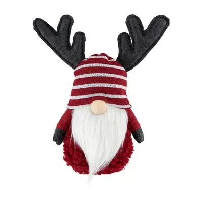 Northlight 12in Red And White With Antlers Christmas Decoration Christmas Gnome In Multi