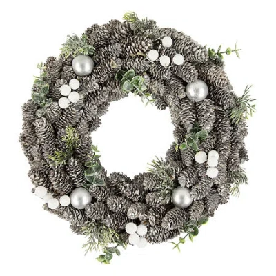 Northlight 13" Berry And Pinecone Foliage Wreath In Multi