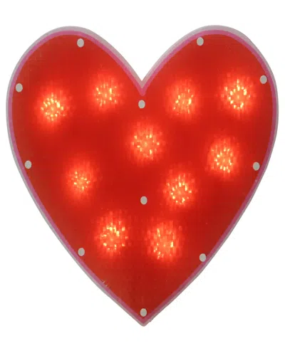 NORTHLIGHT 13" LIGHTED SHIMMERING HEART VALENTINE'S DAY WINDOW SILHOUETTE DECORATION