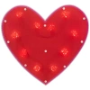 Northlight 13" Lighted Shimmering Red Heart Valentine's Day Window Silhouette In Red