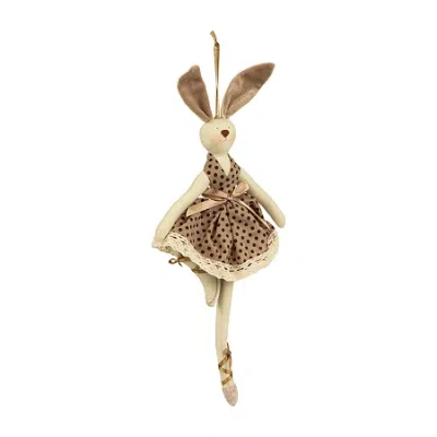Northlight 13" Plush Ballerina Bunny Hanging Hanging Decor In Pink