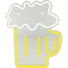 Northlight 13" Yellow And White Led Neon Beer Mug Wall Sign In Yellow