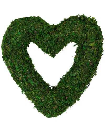 NORTHLIGHT NORTHLIGHT 13.5IN ARTIFICIAL REINDEER MOSS HEART TWIG WREATH
