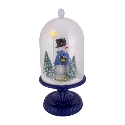 Northlight 13.5in Led Snowing Musical Snowman Under Cloche Christmas Decoration Snowman Christmas Snow Globe In Multi