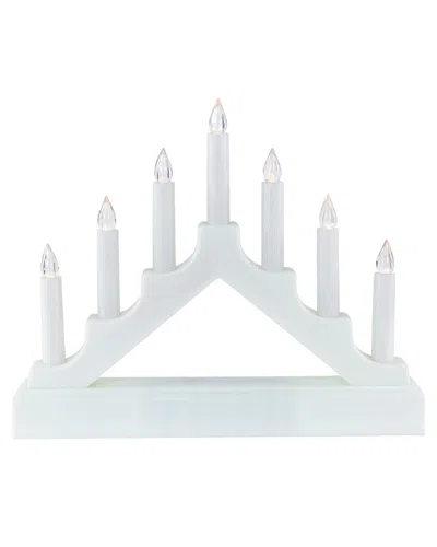 Northlight 13.5in Pre-lit Led 7-tier Candelabra In White