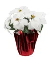 Northlight White Artificial Christmas Poinsettia 13.75" In White