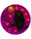 Northlight Lighted Owl Halloween Window Silhouette, 13.75" In Pink