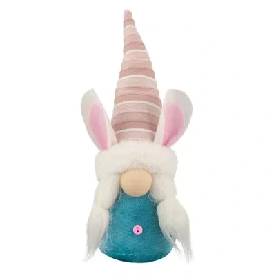 Northlight 13in Blue And Pink Girl Bunny Easter Gnome In Multi