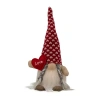 Northlight 13in Led Lighted Girl With Love Heart Valentines Day Gnome In Red