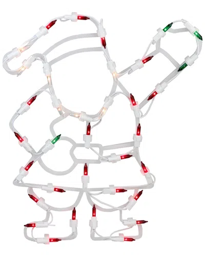 Northlight 13in Lighted Santa Christmas Double Sided Window Silhouette Decoration In Multi
