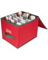 Northlight Christmas Ornament Storage Box With Removable Dividers In Red
