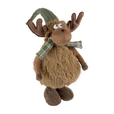 Northlight 13in Whimsical Standing Moose Decoration Christmas Figurine In Brown