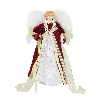 Northlight 14" Angel With Lighted Candle Christmas Tree Topper In Multi