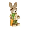 Northlight Rustic Boy Rabbit With Carrot Standing Easter Figure In Brown