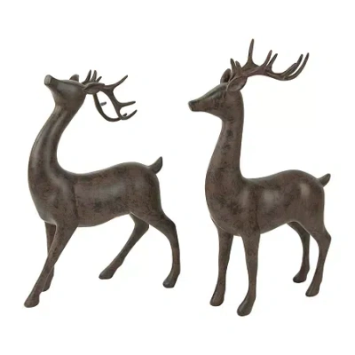 Northlight 14" Brown Deer Decorations 2-pc. Christmas Figurine