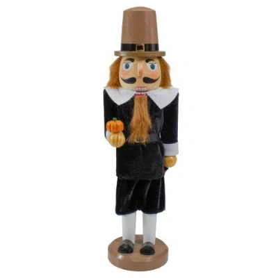 Northlight 14-inch Pilgrim Man Wooden Fall Harvest Thanksgiving Nutcracker In Brown