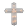 Northlight 14in Lighted Religious Cross Easter Window Silhouette In White