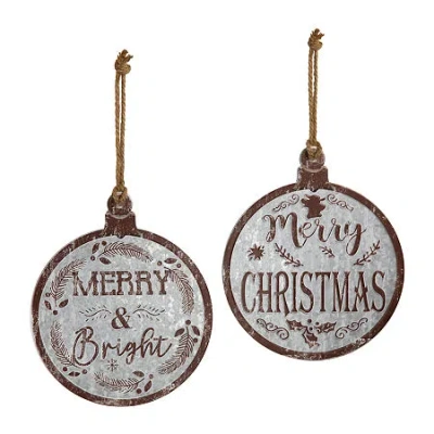Northlight 14" Merry And Merry And Bright Wall Sign In Gray