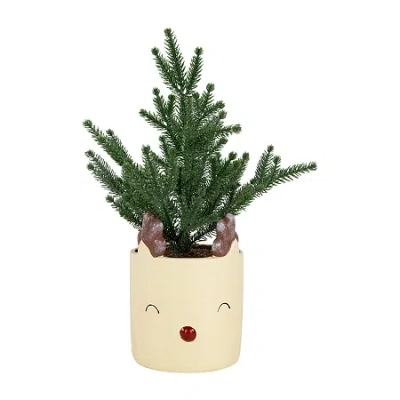 Northlight 14" Mini Artificial In Reindeer 1 Foot Christmas Tree In Multi