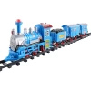 Northlight 14-piece Blue Lighted And Animated Classic Cartoon Train Set With Sound Christmas Tabletop Decor In Blue