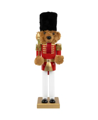 Northlight 14" Plush Teddy Bear Soldier Christmas Nutcracker In Multi