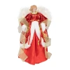 Northlight 14" Red Angel With Lighted Wings Christmas Tree Topper In Red