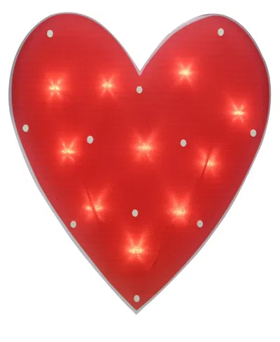 NORTHLIGHT 14.25" LIGHTED HEART VALENTINE'S DAY WINDOW SILHOUETTE DECORATION