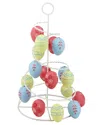 Northlight 14.25in Floral Cut Out Easter Egg Tree Tabletop Decor In White