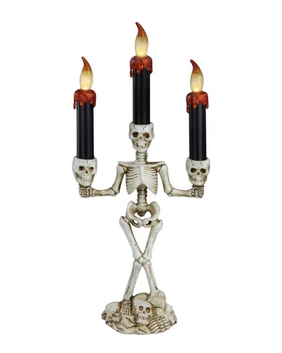 Northlight 14.5in Dripping Flameless Candles Skeleton Halloween Decoration In Beige