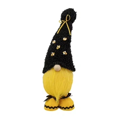 Northlight 14.5in High Pile Fleece Bumblebee Gnome In Black