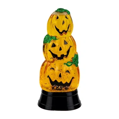 Northlight 14.75in Led Stacked Jack O Lanterns Lighted Halloween Tabletop Decor In Orange