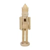 Northlight 14.75in Unfinished Paintable Wooden With A Crown Christmas Nutcracker In Brown