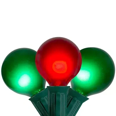 Northlight 14ft 15ct Green And Red G50 Globe Patio Satin Finish String Lights In Multi
